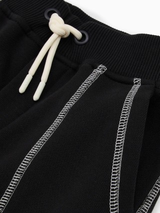 Чорні джогери EMPORIO ARMANI з контрастним логотипом: фото 2 - Invogue