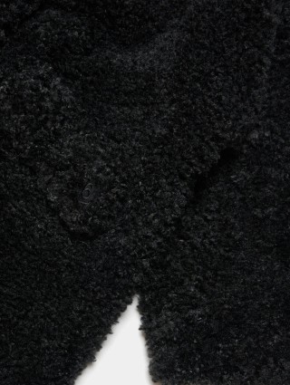 Чорне пальто MM6 MAISON MARGIELA KIDS: фото 3 - Invogue