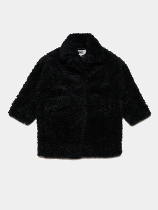 Чорне пальто MM6 MAISON MARGIELA KIDS: фото - Invogue