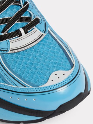 Голубые сникерсы KENZO с эмблемой: фото 3 - Invogue