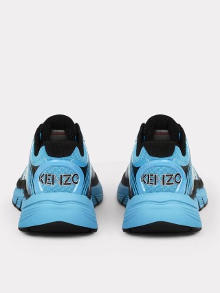Голубые сникерсы KENZO с эмблемой: фото 2 - Invogue