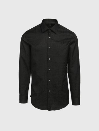 Чёрная рубашка BOSS: фото - Invogue