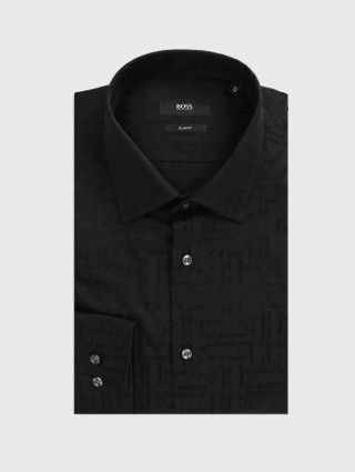 Чёрная рубашка BOSS: фото 4 - Invogue