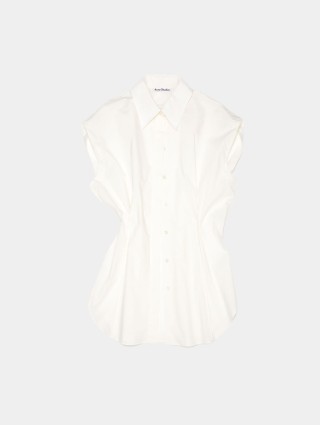 Біла сорочка Acne Studios з коротким рукавом: фото - Invogue