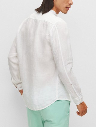 Белая рубашка BOSS: фото 3 - Invogue