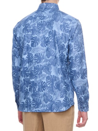 Синяя рубашка BOSS: фото 2 - Invogue