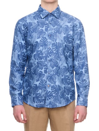 Синяя рубашка BOSS: фото 1 - Invogue