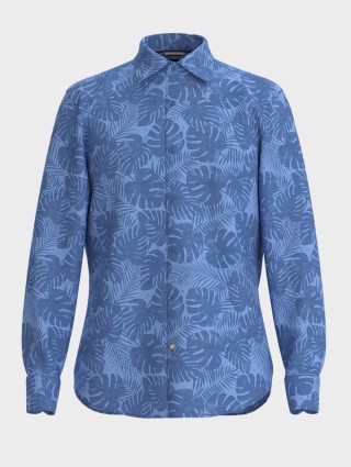 Синяя рубашка BOSS: фото - Invogue