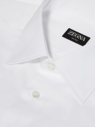 Біла сорочка Zegna з бавовни с технологією Trofeo™: фото 3 - Invogue