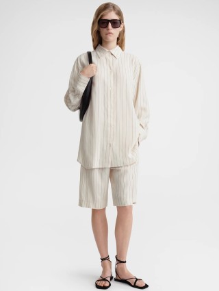 Рубашка цвета экрю TOTEME в полоску: фото 1 - Invogue