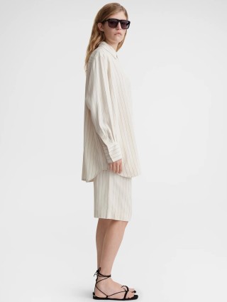 Рубашка цвета экрю TOTEME в полоску: фото 2 - Invogue