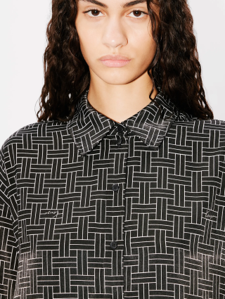 Чорна сорочка Kenzo з орнаментом: фото 3 - Invogue