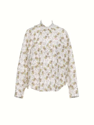 Разноцветная рубашка PUSHBUTTON из хлопка: фото 3 - Invogue