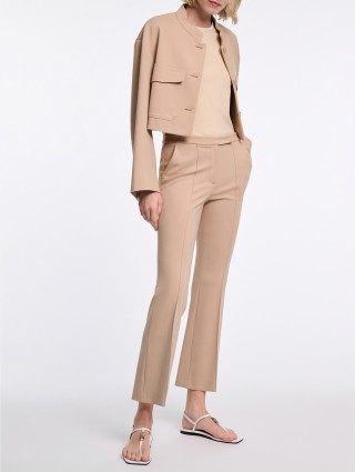 Бежевая футболка DOROTHEE SCHUMACHER из эластичного хлопка: фото 1 - Invogue