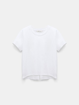 Біла футболка DOROTHEE SCHUMACHER з атласними бантами на спині: фото - Invogue