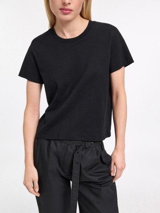 Чорна футболка DOROTHEE SCHUMACHER з атласними бантами на спині: фото 2 - Invogue