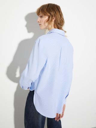 Сорочка у смужку MAX&CO з бавовняного попліну: фото 3 - Invogue