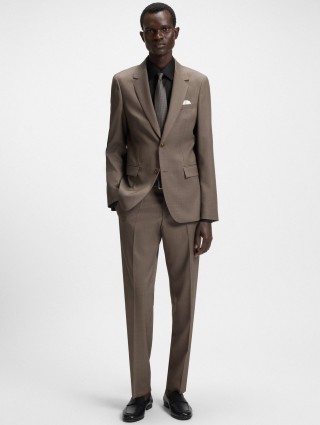 Чёрная рубашка BOSS из хлопка: фото 1 - Invogue