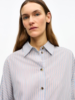 Блакитна сорочка GANNI : фото 4 - Invogue