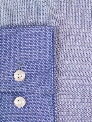 Голубая рубашка BOSS хлопковая: фото 5 - Invogue