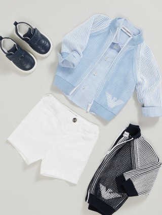 Синя сорочка EMPORIO ARMANI KIDS : фото 3 - Invogue