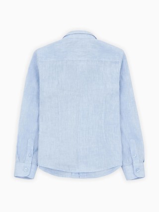 Голубая рубашка EMPORIO ARMANI KIDS: фото 1 - Invogue