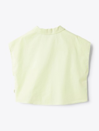 Зелена сорочка IL GUFO з еластичного бавовняного попліну: фото 1 - Invogue