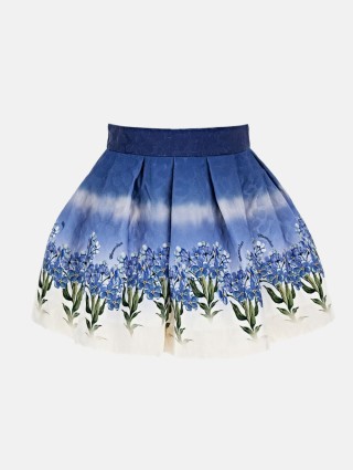 Синяя юбка MONNALISA расклешенного кроя: фото - Invogue