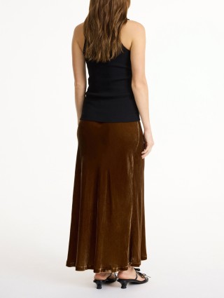 Коричневая юбка Malene Birger макси: фото 2 - Invogue