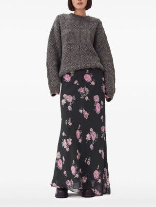 Длинная юбка GANNI с цветочным принтом: фото 1 - Invogue