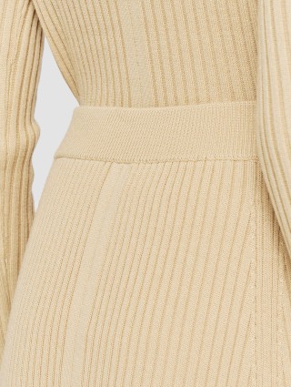 Кремовая юбка Joseph в рубчик: фото 3 - Invogue