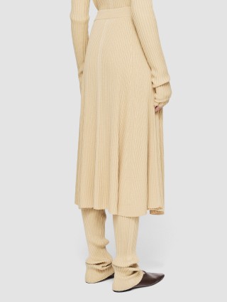 Кремовая юбка Joseph в рубчик: фото 2 - Invogue