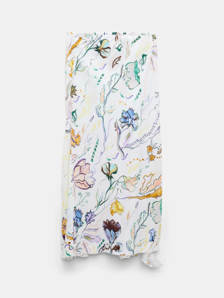 Лляна спідниця Dorothee Schumacher з квітковим принтом: фото 3 - Invogue