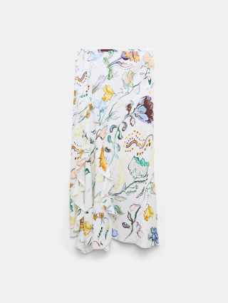 Лляна спідниця Dorothee Schumacher з квітковим принтом: фото - Invogue