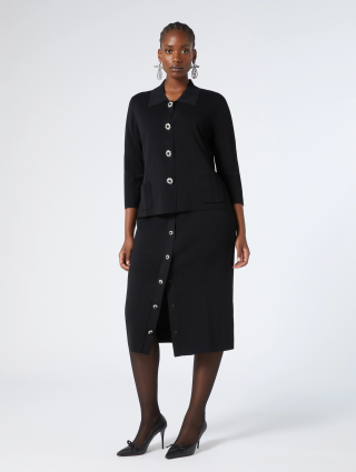 Черная юбка Marina Rinaldi вязаная: фото 4 - Invogue