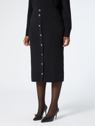 Черная юбка Marina Rinaldi вязаная: фото 2 - Invogue