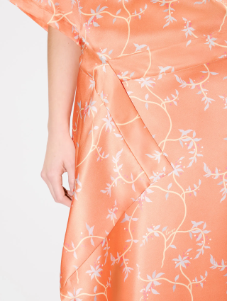 Оранжевая юбка Kenzo шелковая: фото 4 - Invogue