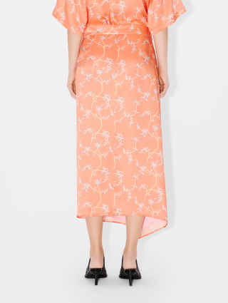 Оранжевая юбка Kenzo шелковая: фото 3 - Invogue