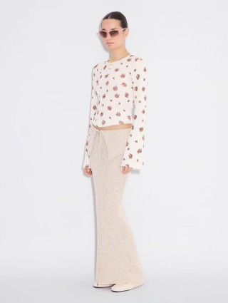 Бежевая юбка Holzweiler из смеси хлопка и льна: фото 1 - Invogue