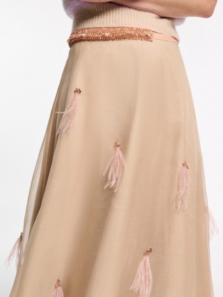 Бежевая юбка DOROTHEE SCHUMACHER из шёлка: фото 5 - Invogue