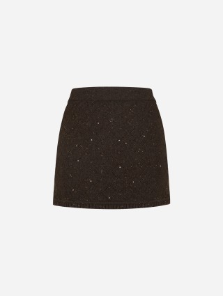 Коричнева спідниця THELAURENT з акрилу: фото 1 - Invogue