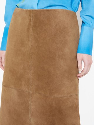 Коричневая юбка MAX&CO из замши: фото 4 - Invogue