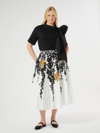 Юбка из поплина с принтом Marina Rinaldi: фото 1 - Invogue