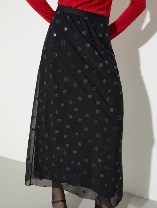 Чорна спідниця MAX&CO у горошок: фото 4 - Invogue