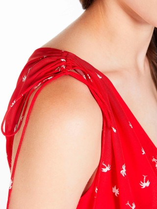 Красное платье MAX MARA: фото 3 - Invogue