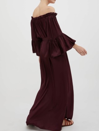 Бордовое платье MAX&CO: фото 2 - Invogue