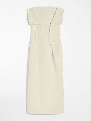 Молочное платье миди SPORTMAX: фото - Invogue