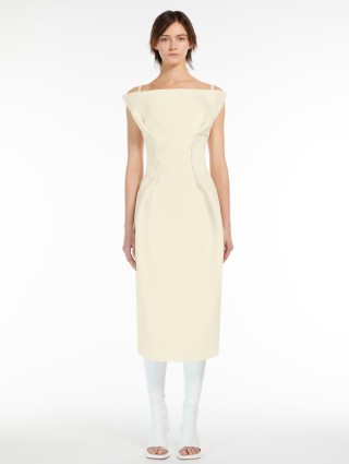 Молочное платье миди SPORTMAX: фото 1 - Invogue