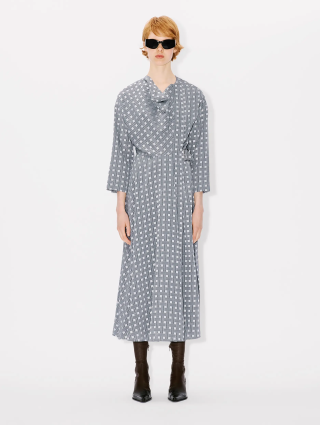 Сіра сукня Kenzo з традиційним японським візерунком: фото 1 - Invogue