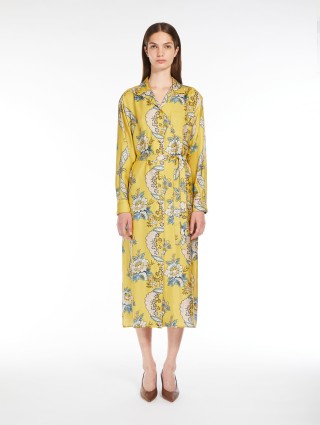 Жовта сукня-сорочка Weekend з принтом: фото 1 - Invogue